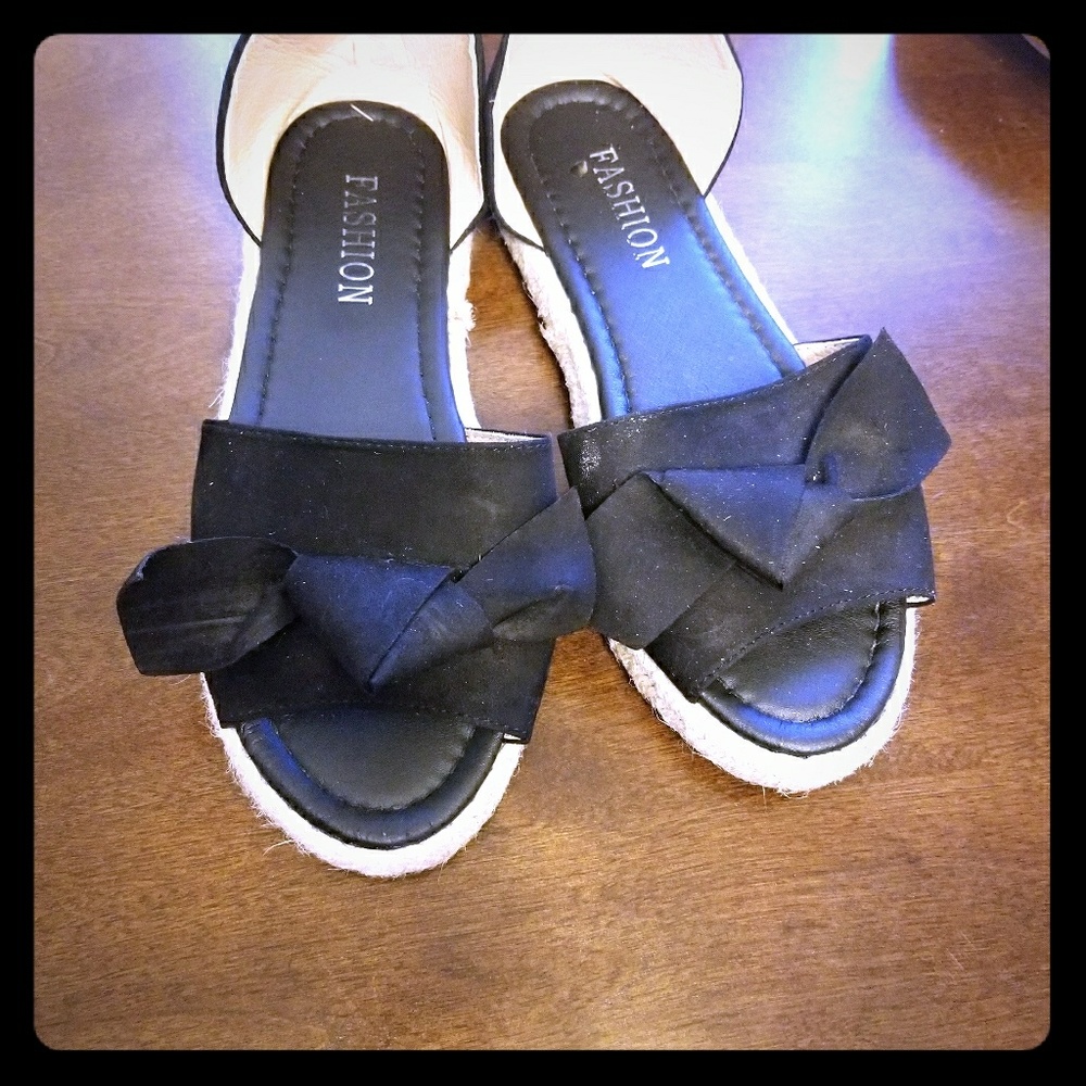Black slip on shoe